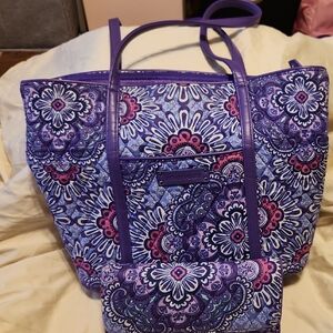 Vera Bradley Purple and Pink Floral Tote